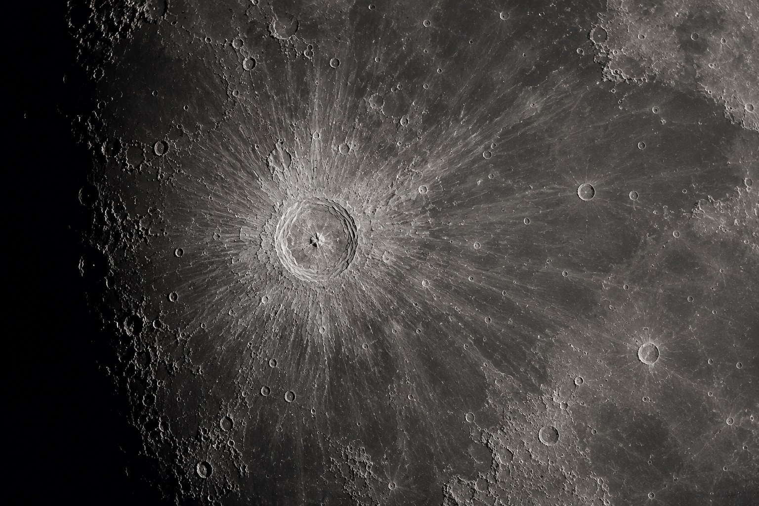 Tycho Krater auf dem Mond